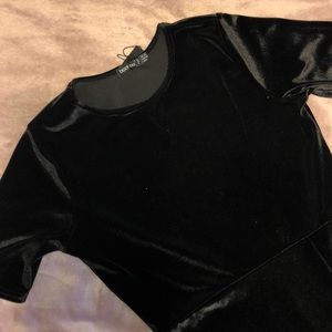 BOOHOO| Petite Velvet Mini Dress